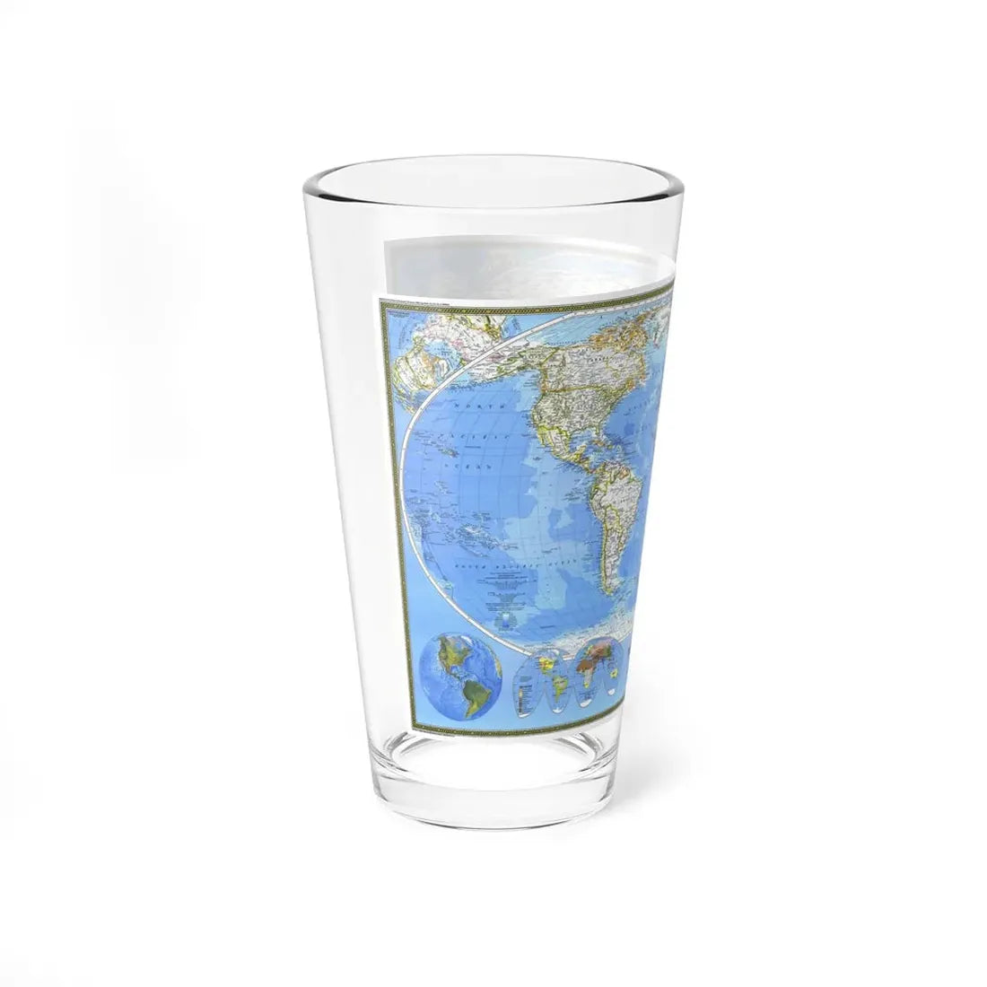 World Map (1988) (Map) Pint Glass 16oz - Go Mug Yourself