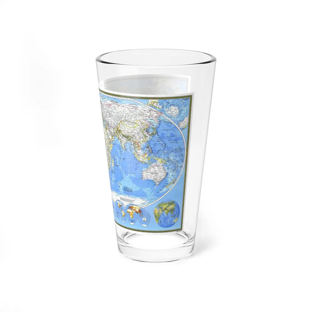 World Map (1988) (Map) Pint Glass 16oz-Go Mug Yourself