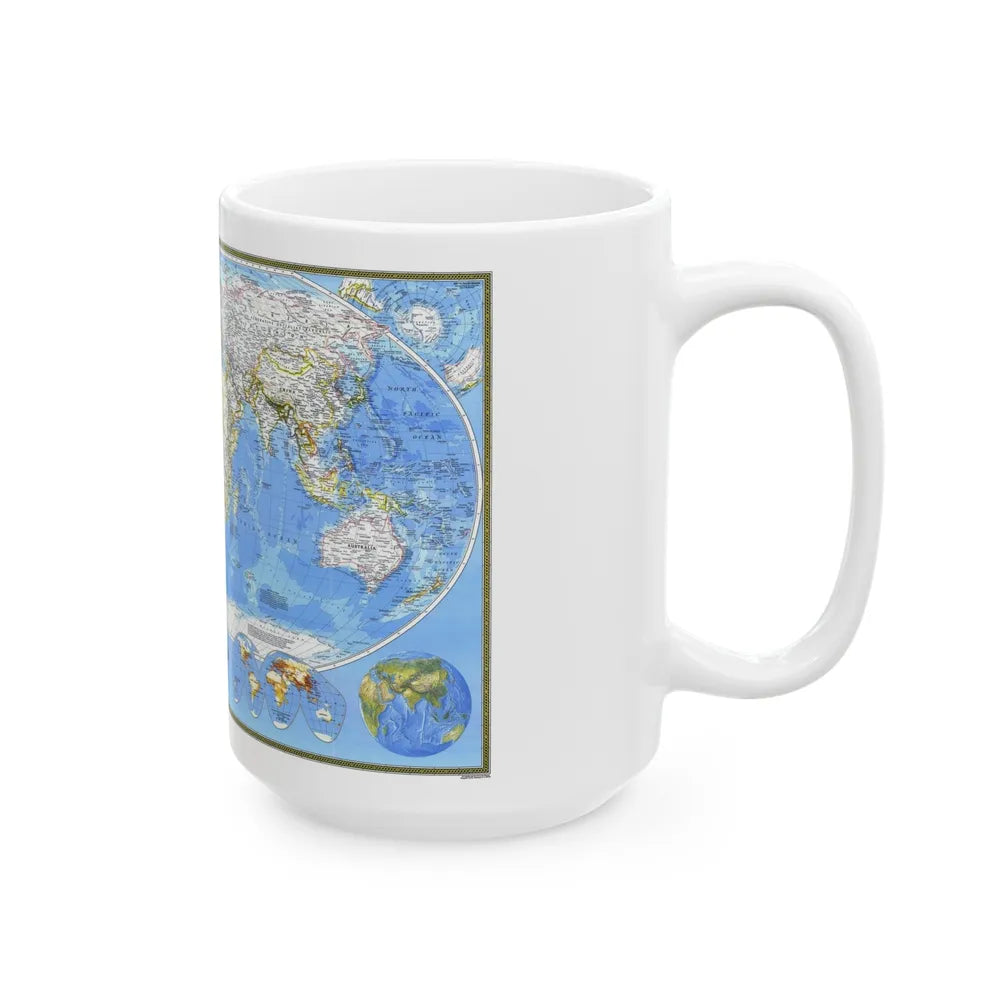 World Map (1988) (Map) White Coffee Mug-Go Mug Yourself