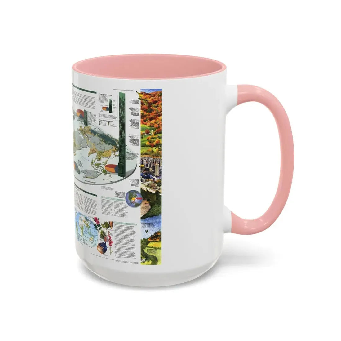 World Map - Biodiversity (1999) (Map) Accent Coffee Mug - Go Mug Yourself