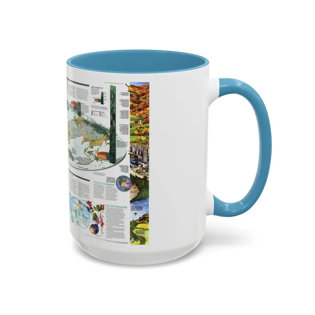 World Map - Biodiversity (1999) (Map) Accent Coffee Mug - Go Mug Yourself
