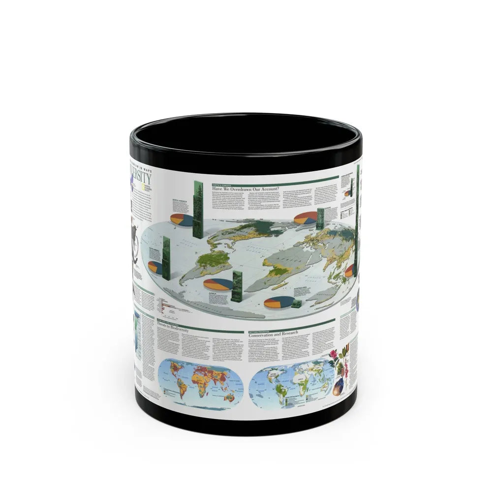 World Map - Biodiversity (1999) (Map) Black Coffee Mug-11oz-Go Mug Yourself