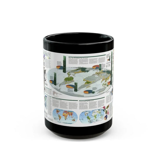 World Map - Biodiversity (1999) (Map) Black Coffee Mug 15oz - Go Mug Yourself