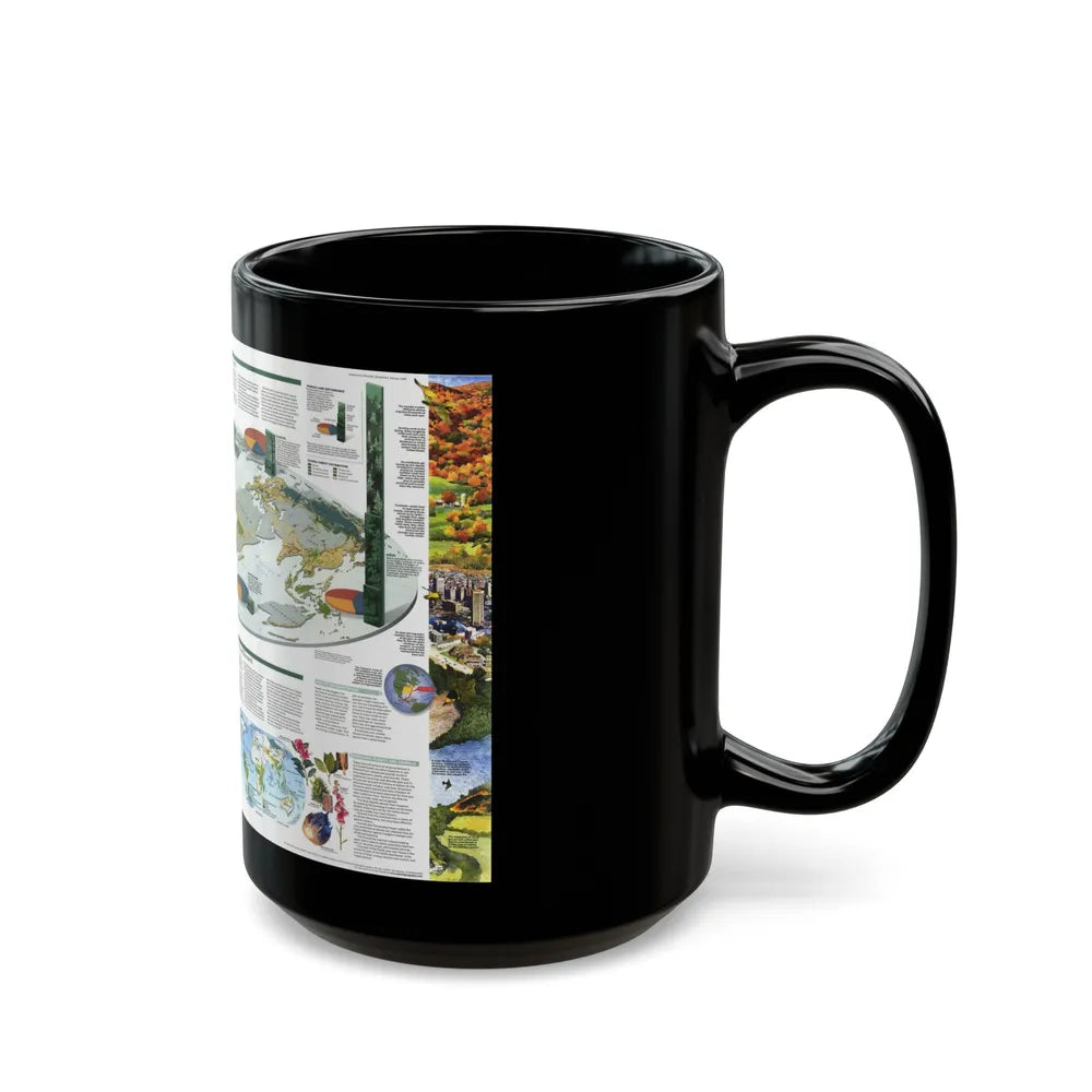 World Map - Biodiversity (1999) (Map) Black Coffee Mug-Go Mug Yourself