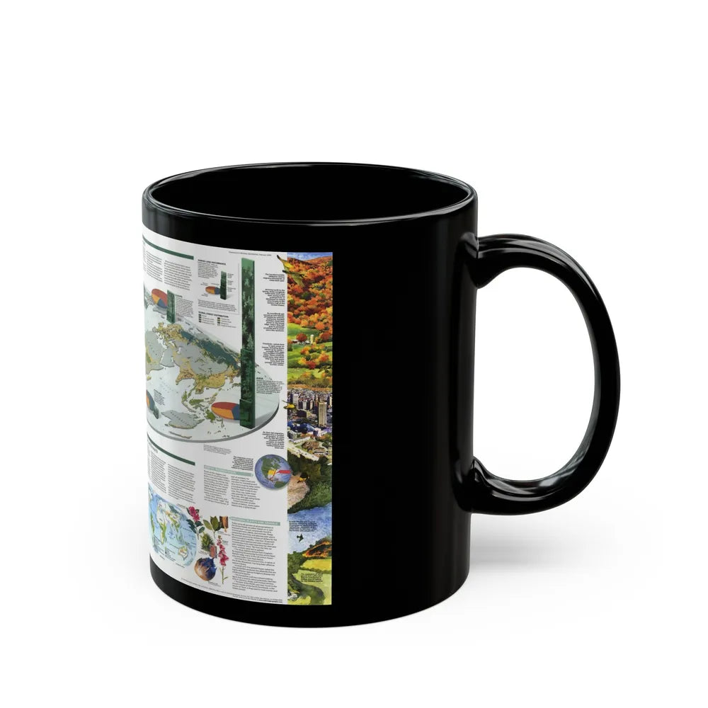 World Map - Biodiversity (1999) (Map) Black Coffee Mug-Go Mug Yourself