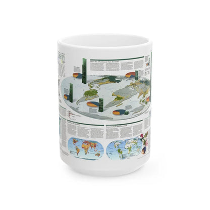 World Map - Biodiversity (1999) (Map) White Coffee Mug-15oz-Go Mug Yourself