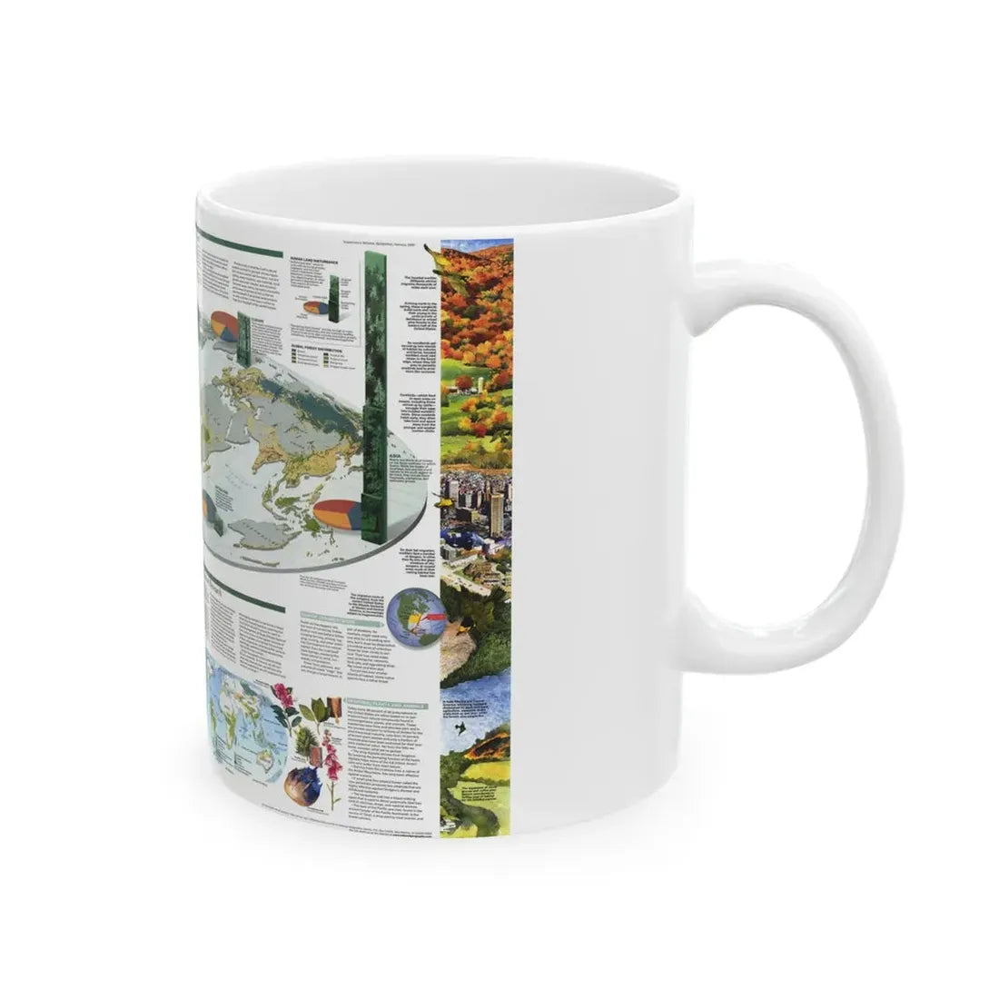 World Map - Biodiversity (1999) (Map) White Coffee Mug - Go Mug Yourself