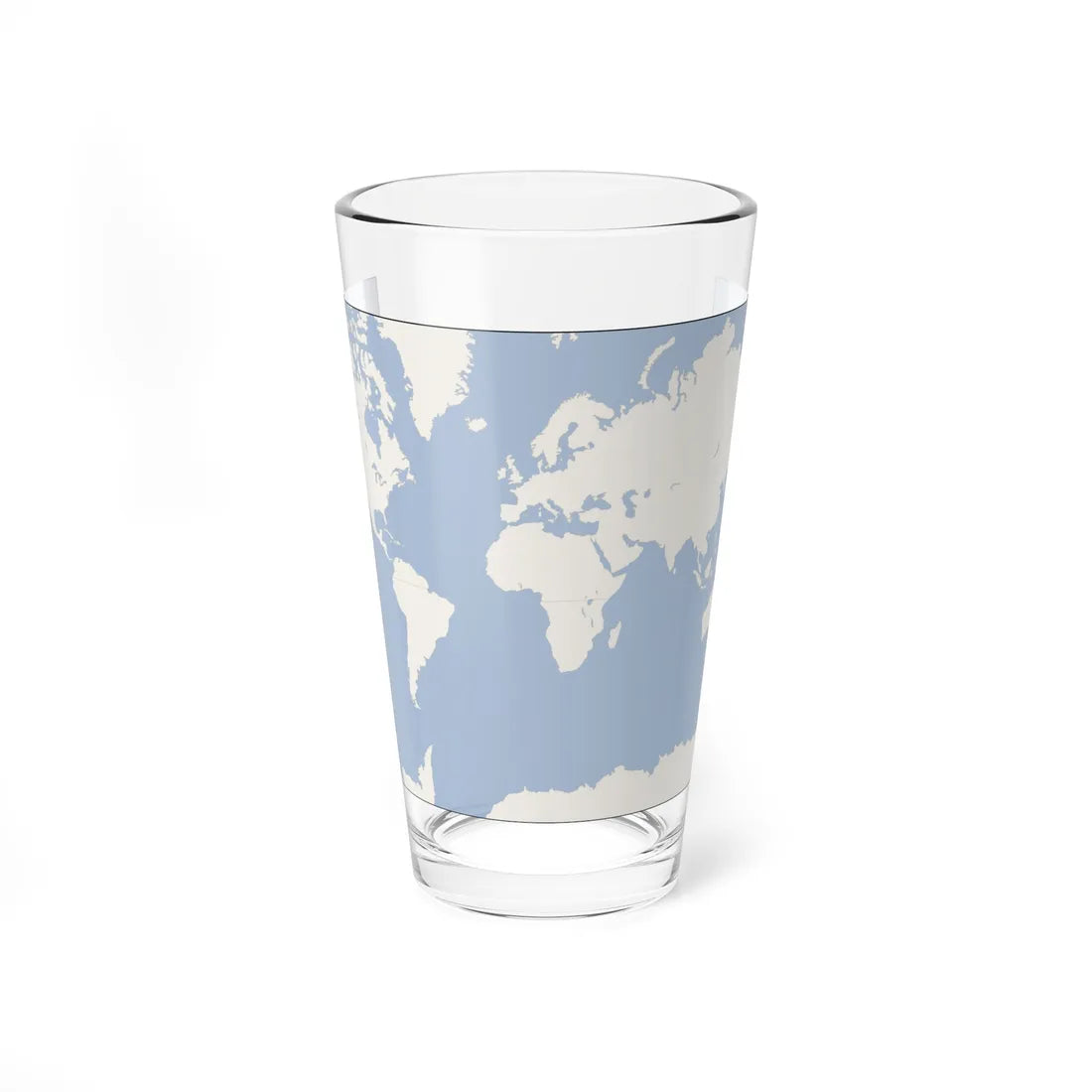 World map blank shorelines semiwikimapia Pint Glass 16oz 16oz - Go Mug Yourself