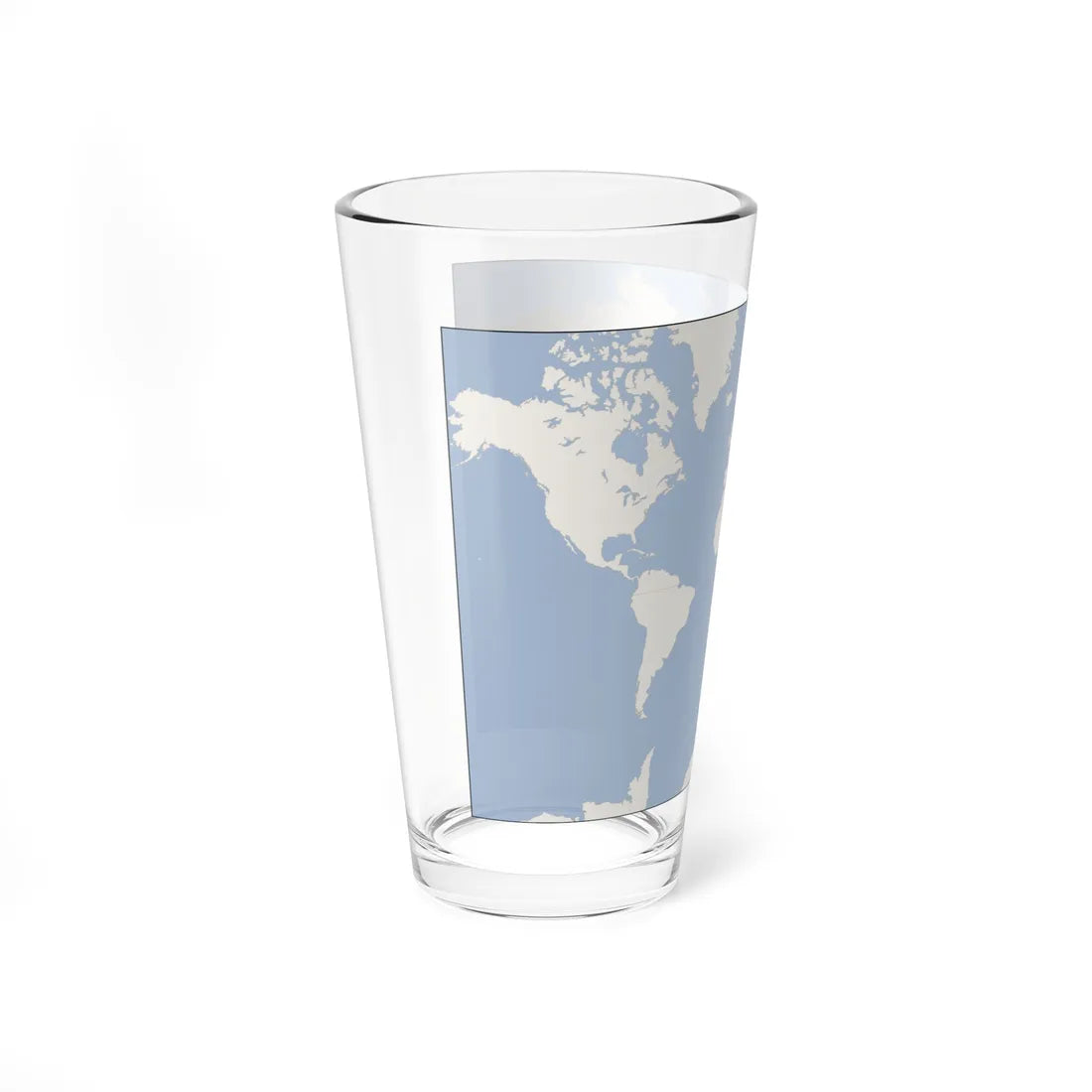World map blank shorelines semiwikimapia Pint Glass 16oz - Go Mug Yourself