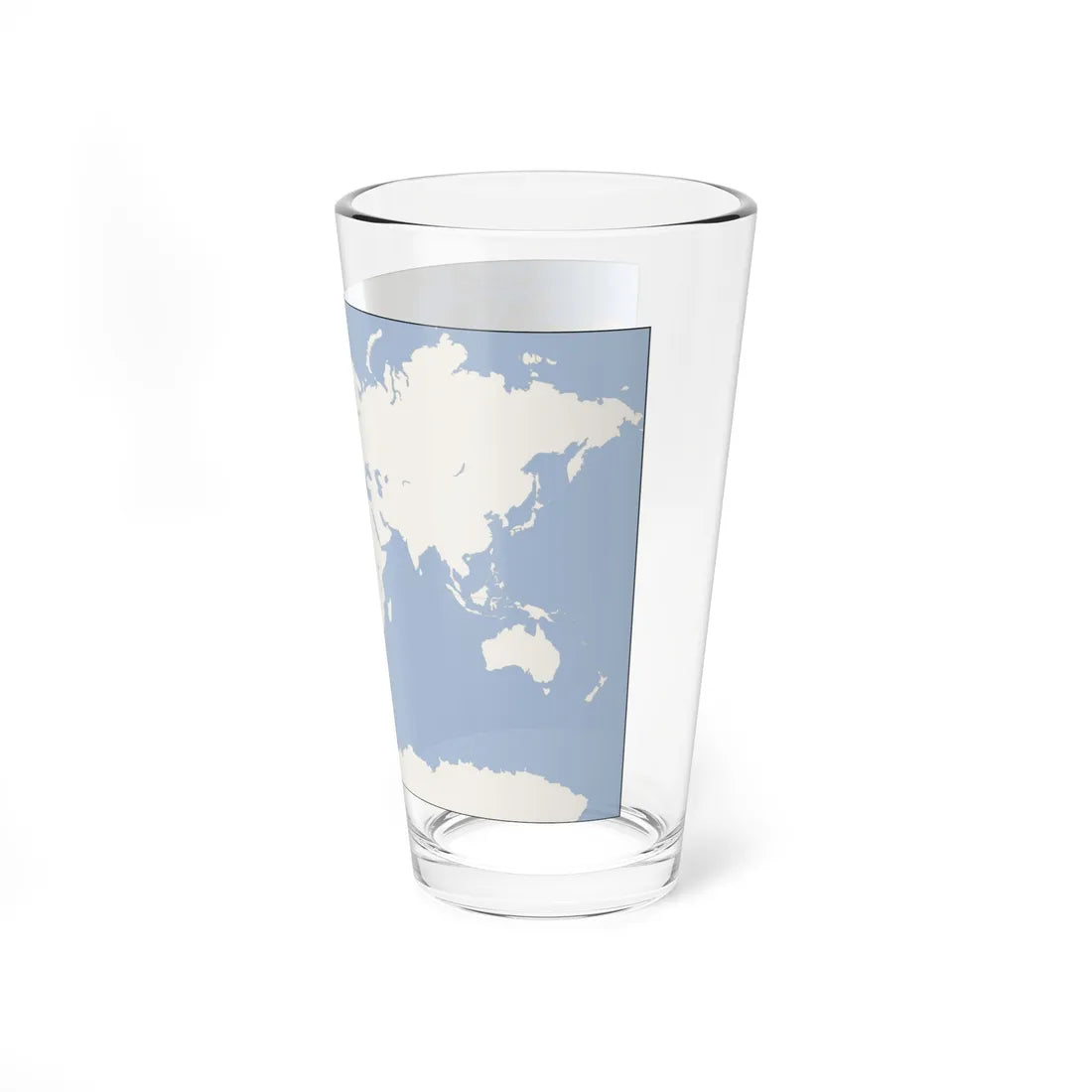 World map blank shorelines semiwikimapia Pint Glass 16oz - Go Mug Yourself