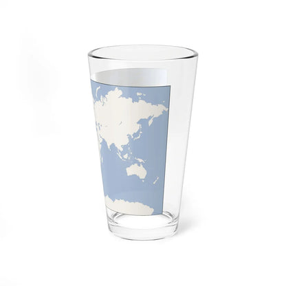 World map blank shorelines semiwikimapia Pint Glass 16oz - Go Mug Yourself