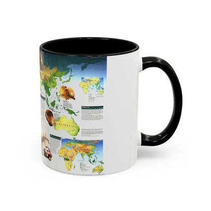 World Map - Dawn of Humans (1997) (Map) Accent Coffee Mug - Go Mug Yourself