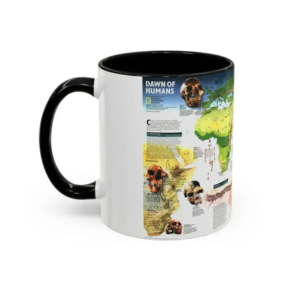 World Map - Dawn of Humans (1997) (Map) Accent Coffee Mug - Go Mug Yourself