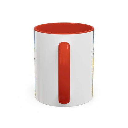 World Map - Dawn of Humans (1997) (Map) Accent Coffee Mug - Go Mug Yourself