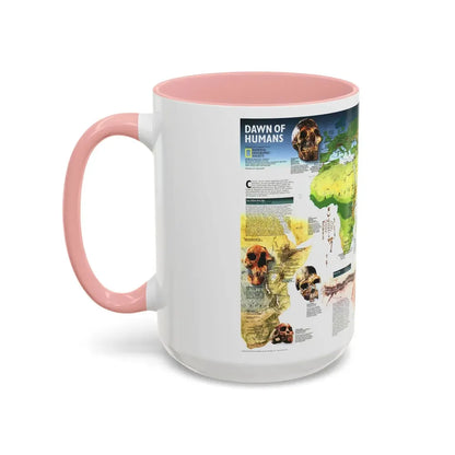 World Map - Dawn of Humans (1997) (Map) Accent Coffee Mug - Go Mug Yourself