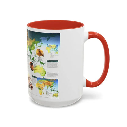 World Map - Dawn of Humans (1997) (Map) Accent Coffee Mug - Go Mug Yourself
