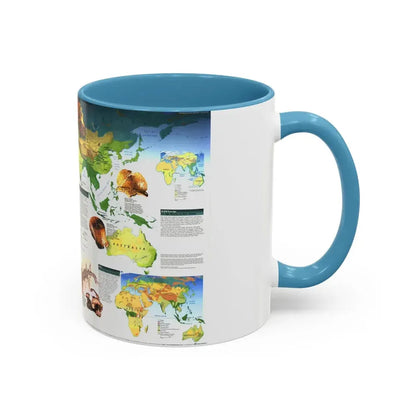 World Map - Dawn of Humans (1997) (Map) Accent Coffee Mug - Go Mug Yourself