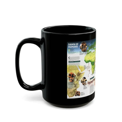 World Map - Dawn of Humans (1997) (Map) Black Coffee Mug - Go Mug Yourself