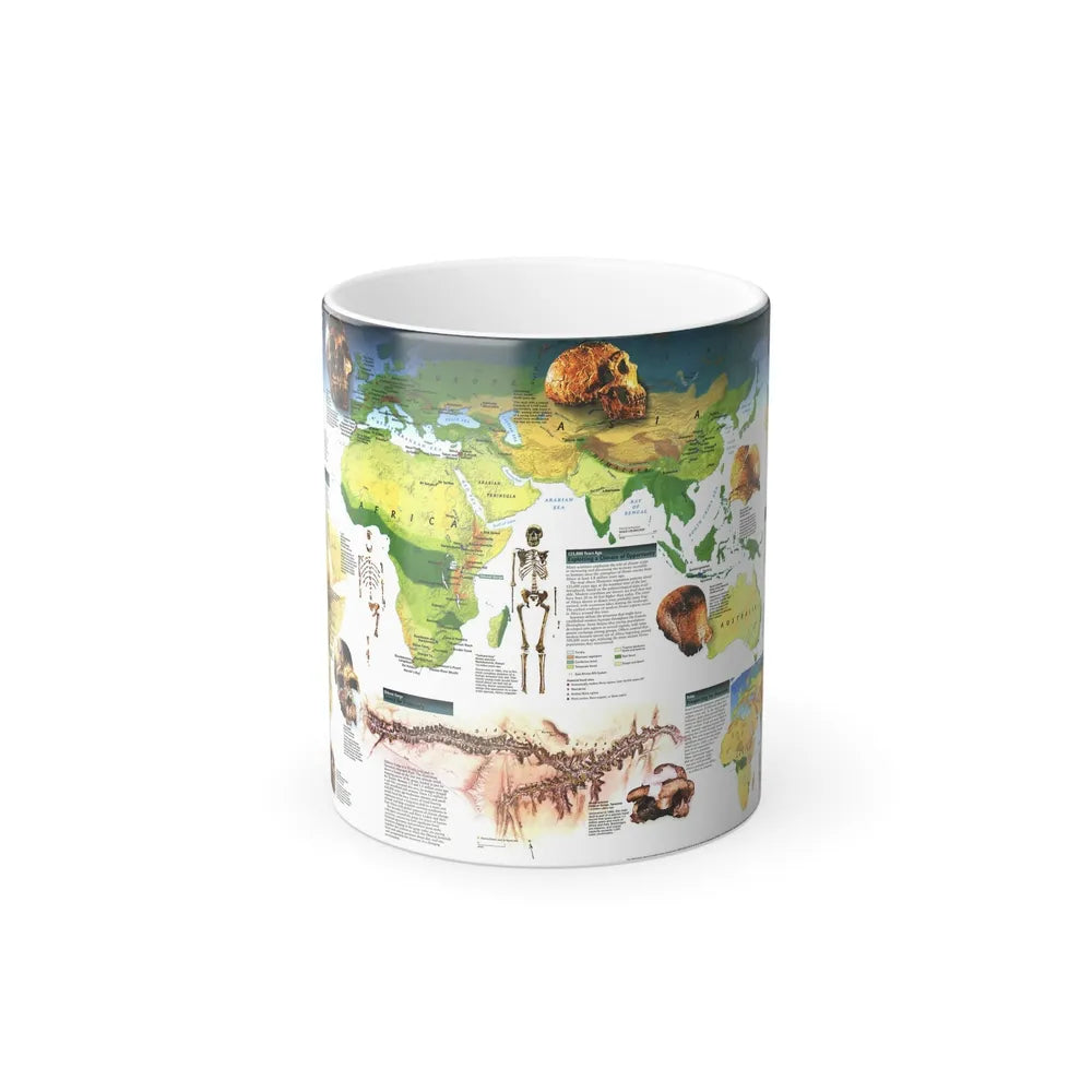 World Map - Dawn of Humans (1997) (Map) Color Changing Mug 11oz-Go Mug Yourself