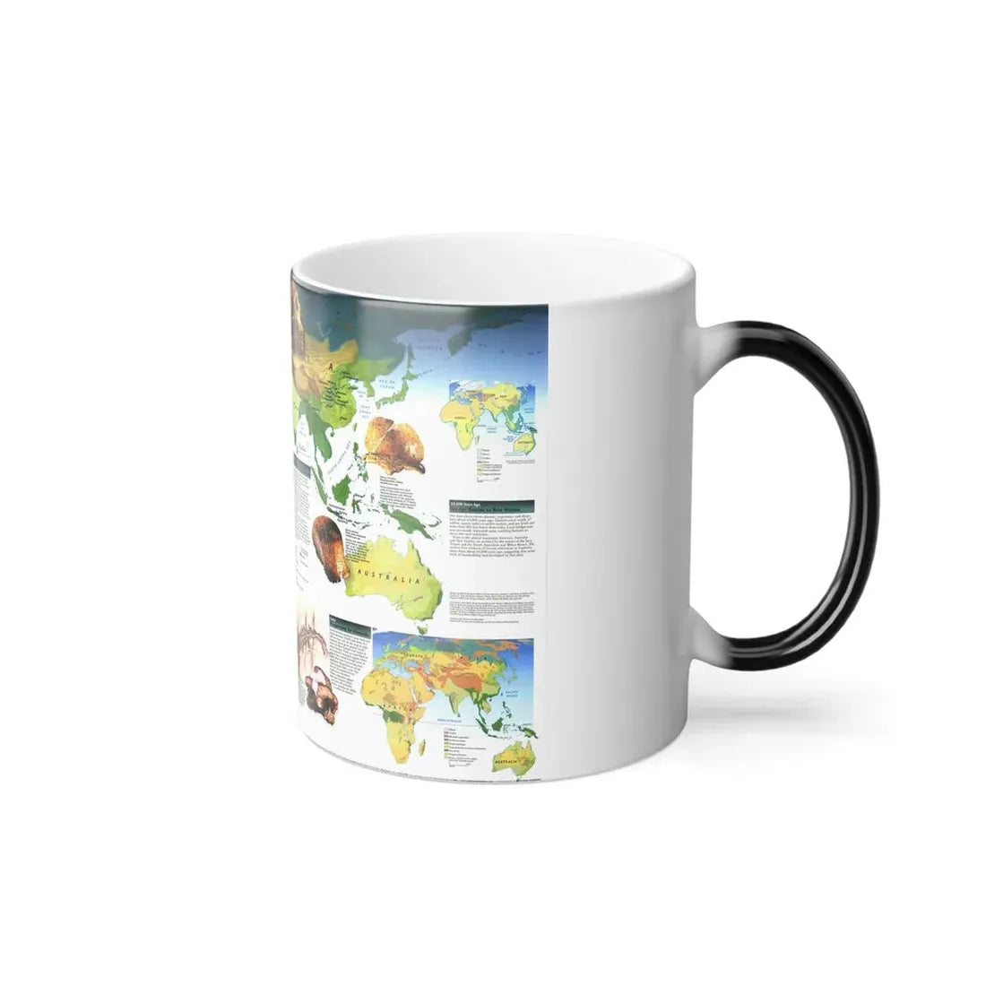 World Map - Dawn of Humans (1997) (Map) Color Changing Mug 11oz - Go Mug Yourself