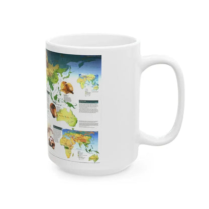 World Map - Dawn of Humans (1997) (Map) White Coffee Mug - Go Mug Yourself