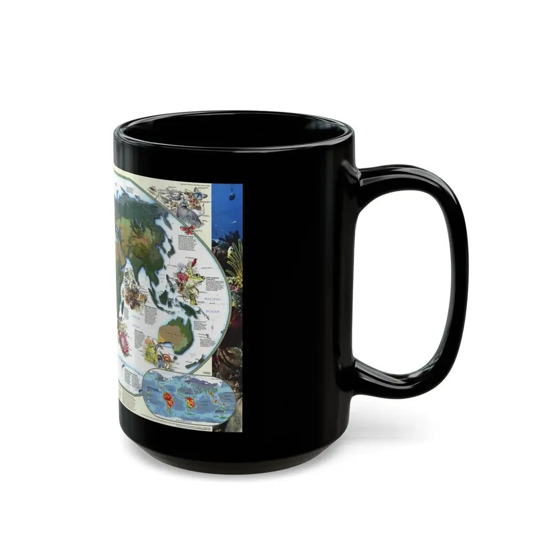 World Map - Diversity of Life (1999) (Map) Black Coffee Mug - Go Mug Yourself