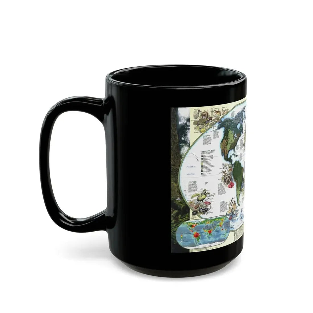 World Map - Diversity of Life (1999) (Map) Black Coffee Mug - Go Mug Yourself