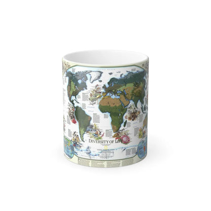 World Map - Diversity of Life (1999) (Map) Color Changing Mug 11oz-Go Mug Yourself