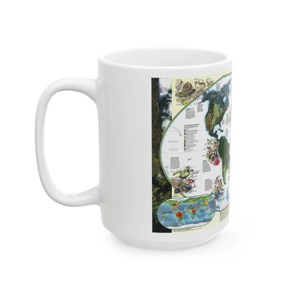 World Map - Diversity of Life (1999) (Map) White Coffee Mug-Go Mug Yourself