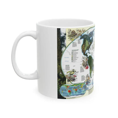 World Map - Diversity of Life (1999) (Map) White Coffee Mug - Go Mug Yourself