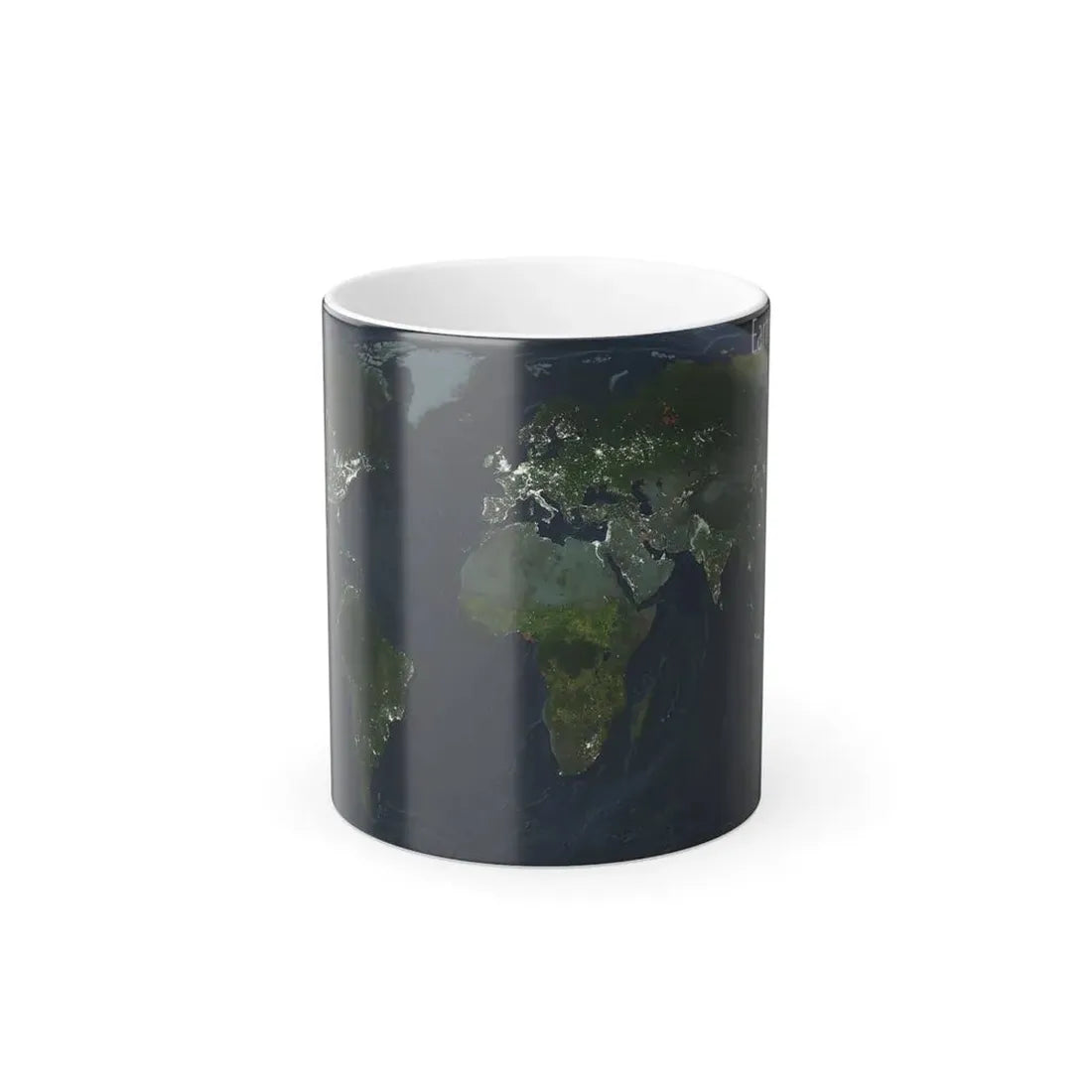 World Map - Earth at Night (2004) (Map) Color Changing Mug 11oz Default Title - Go Mug Yourself