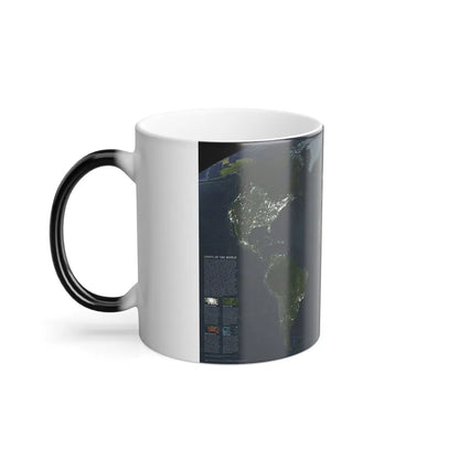 World Map - Earth at Night (2004) (Map) Color Changing Mug 11oz-Go Mug Yourself