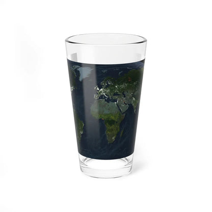 World Map - Earth at Night (2004) (Map) Pint Glass 16oz-16oz-Go Mug Yourself