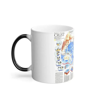 World Map - Earth's Dynamic Crust (1985) (Map) Color Changing Mug 11oz - Go Mug Yourself