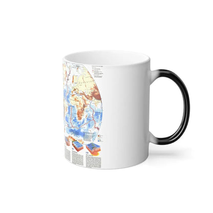 World Map - Earth's Dynamic Crust (1985) (Map) Color Changing Mug 11oz-Go Mug Yourself