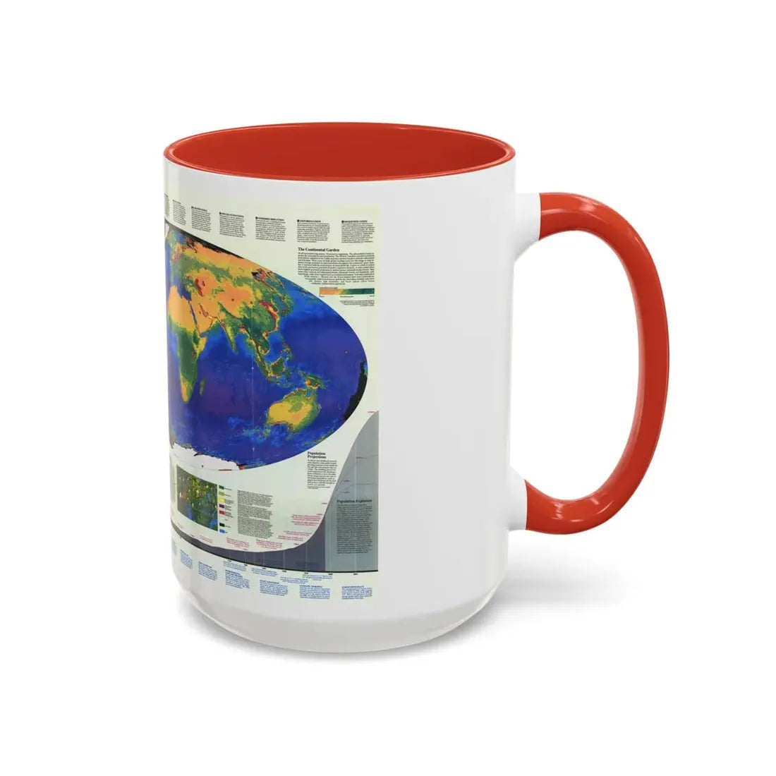 World Map - Endangered Earth (Map) Accent Coffee Mug - Go Mug Yourself