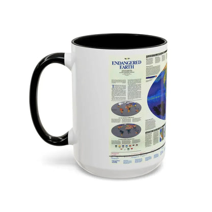 World Map - Endangered Earth (Map) Accent Coffee Mug - Go Mug Yourself