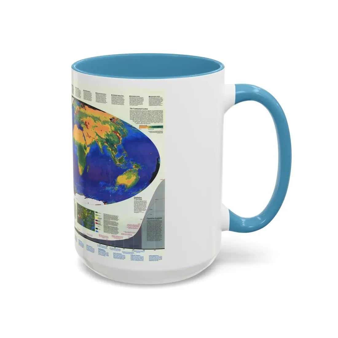 World Map - Endangered Earth (Map) Accent Coffee Mug - Go Mug Yourself