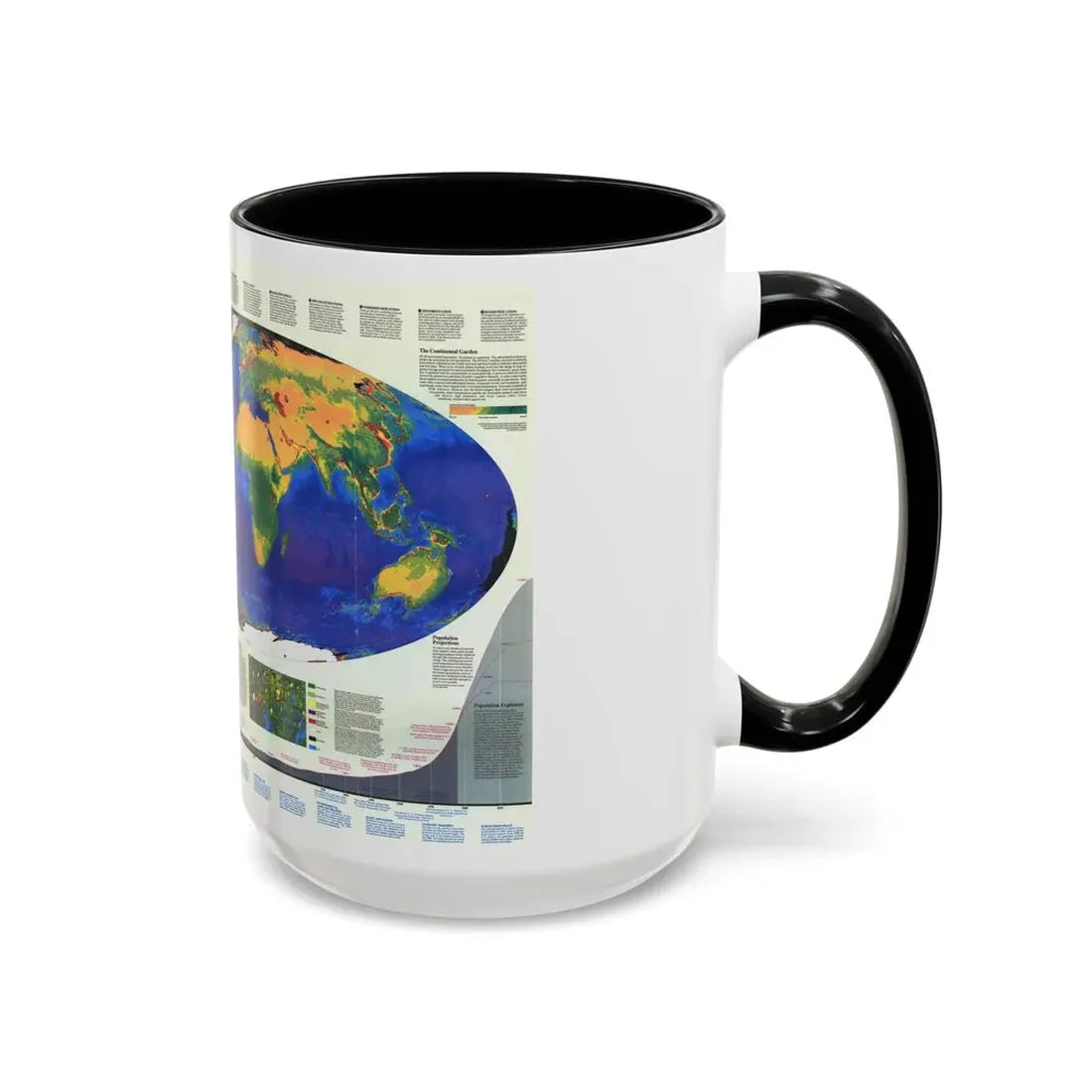 World Map - Endangered Earth (Map) Accent Coffee Mug - Go Mug Yourself