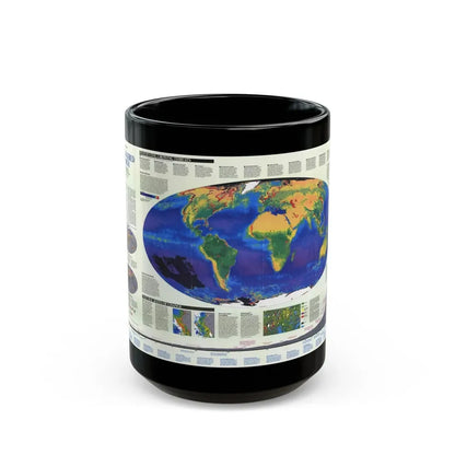 World Map - Endangered Earth (Map) Black Coffee Mug 15oz - Go Mug Yourself