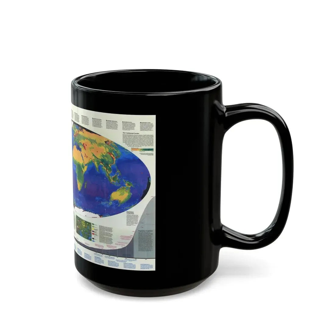 World Map - Endangered Earth (Map) Black Coffee Mug - Go Mug Yourself