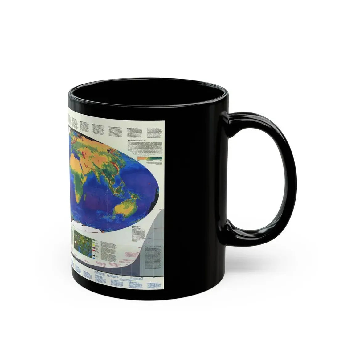 World Map - Endangered Earth (Map) Black Coffee Mug - Go Mug Yourself