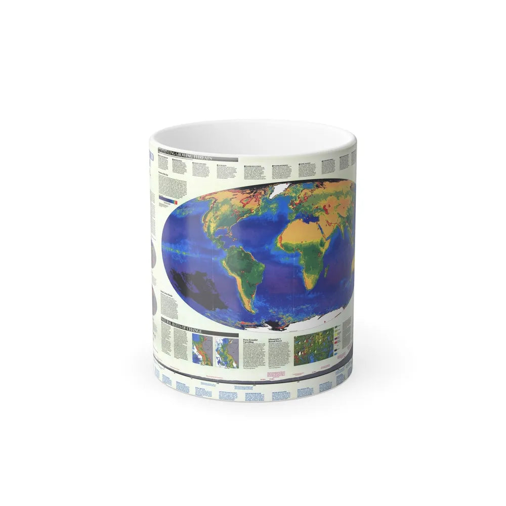 World Map - Endangered Earth (Map) Color Changing Mug 11oz-11oz-Go Mug Yourself