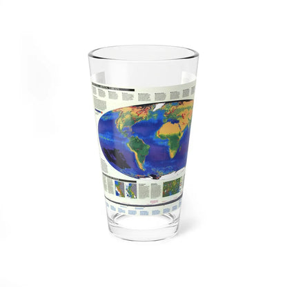 World Map - Endangered Earth (Map) Pint Glass 16oz-16oz-Go Mug Yourself