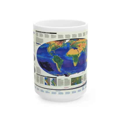 World Map - Endangered Earth (Map) White Coffee Mug 15oz - Go Mug Yourself