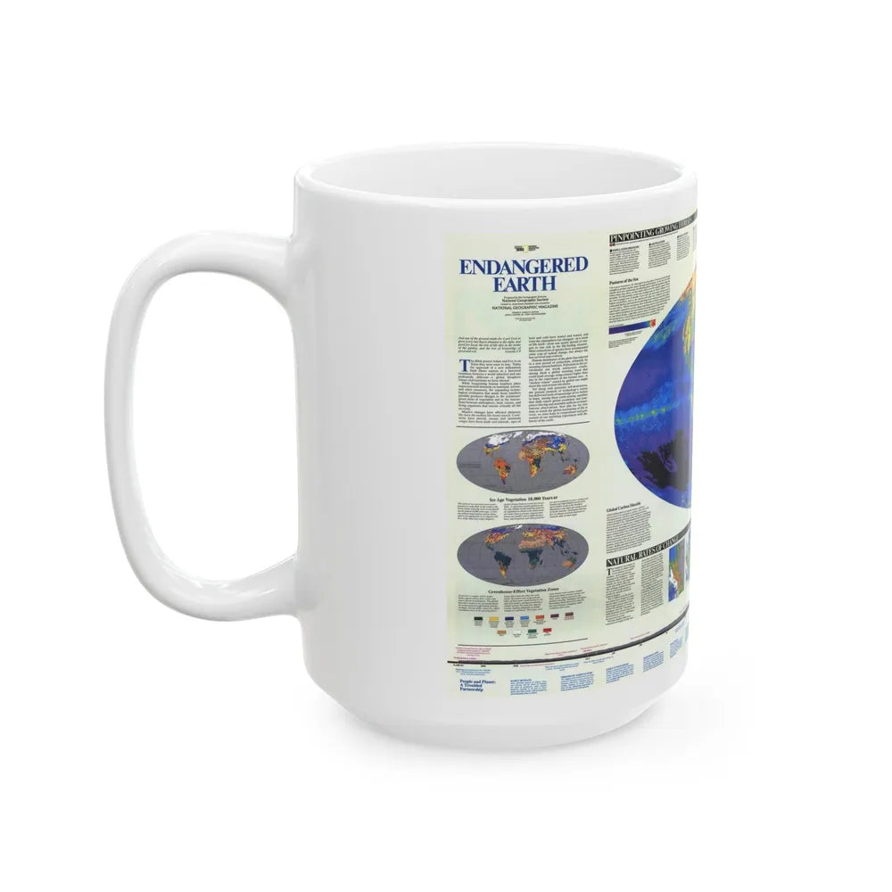 World Map - Endangered Earth (Map) White Coffee Mug-Go Mug Yourself