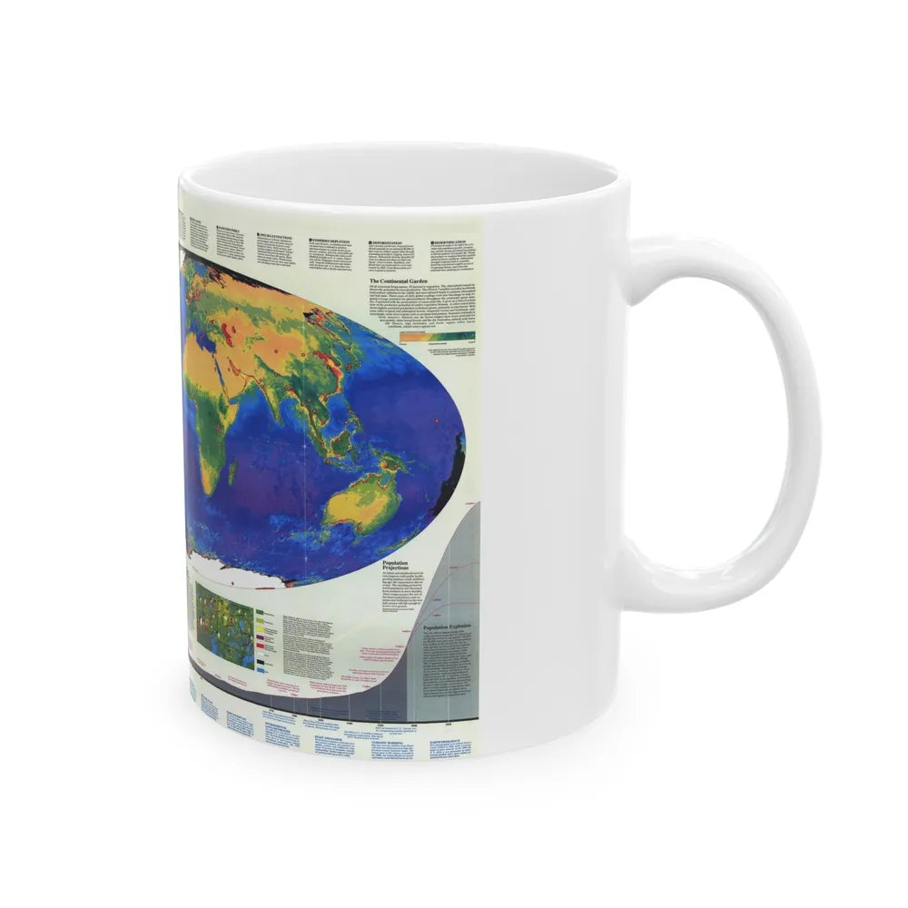 World Map - Endangered Earth (Map) White Coffee Mug-Go Mug Yourself