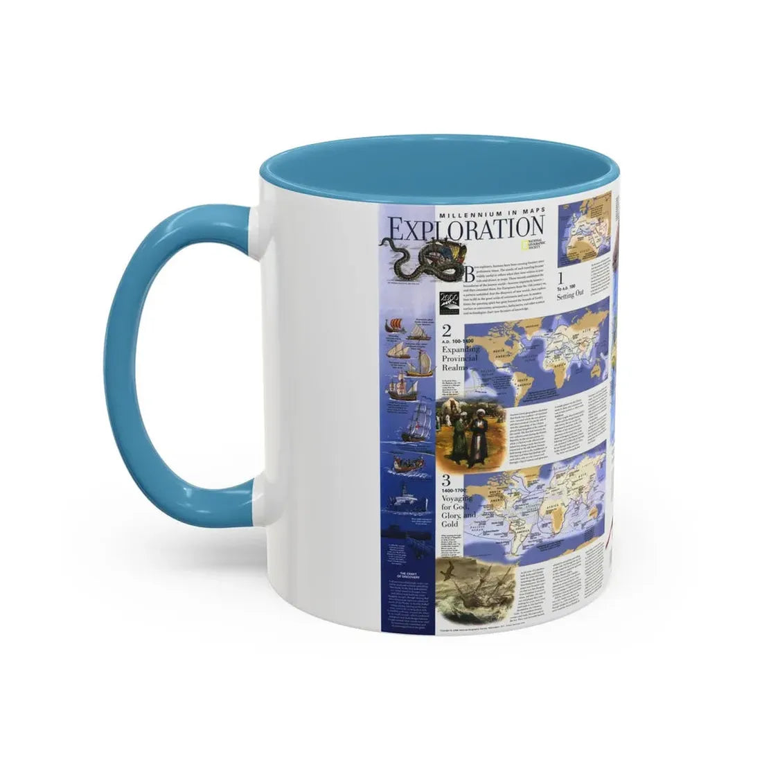 World Map - Exploration (1998) (Map) Accent Coffee Mug - Go Mug Yourself