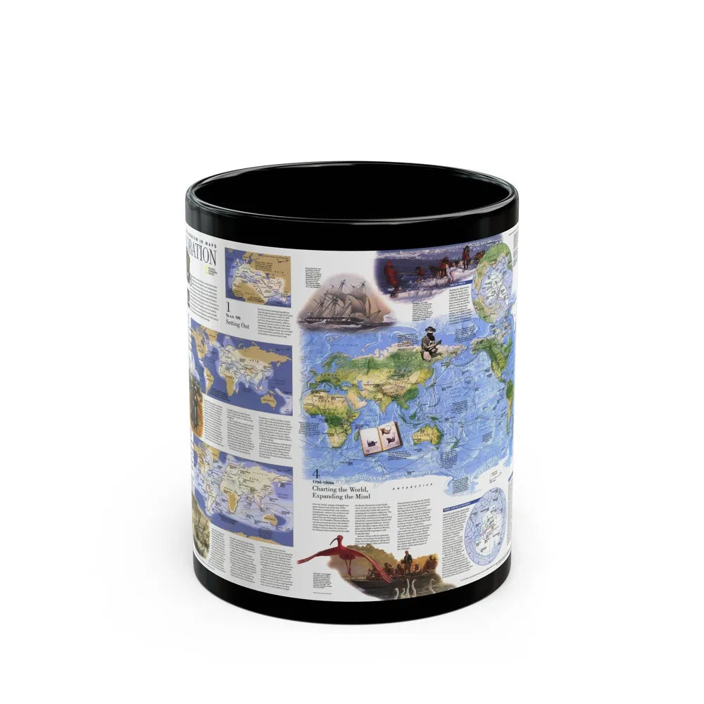 World Map - Exploration (1998) (Map) Black Coffee Mug-11oz-Go Mug Yourself