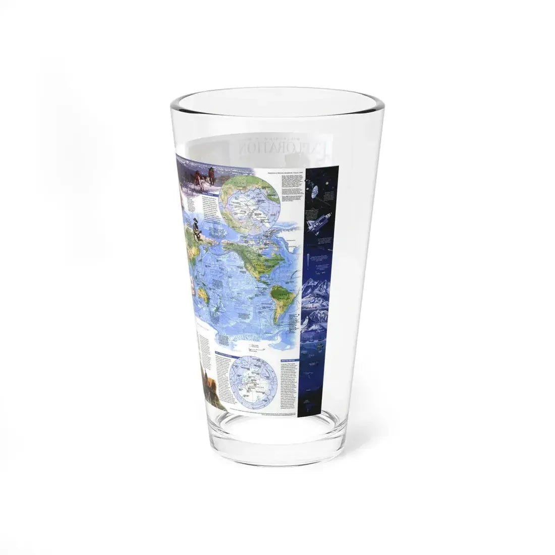 World Map - Exploration (1998) (Map) Pint Glass 16oz - Go Mug Yourself